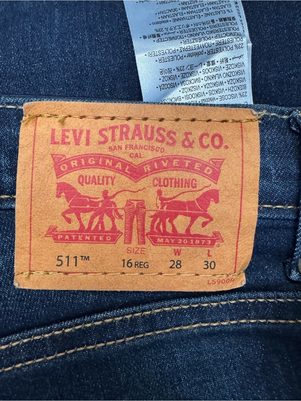 Levi’s 511 Slim Boys Jeans – New with Tags - Picture 6 of 9